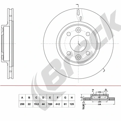 Brake Disc (BR 436 VA100)