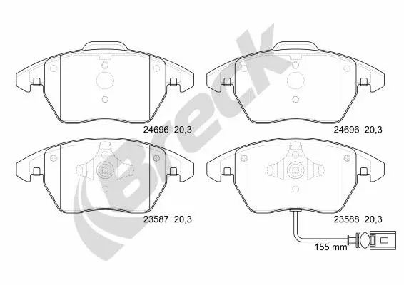 Brake Pad Set, disc brake (24696 00 701 10)
