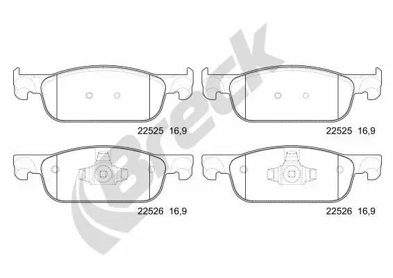 Brake Pad Set, disc brake (22525 00 702 00)
