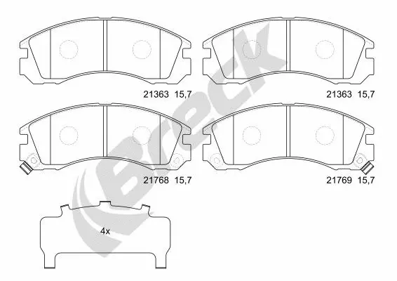 Brake Pad Set, disc brake (21363 00 701 10)