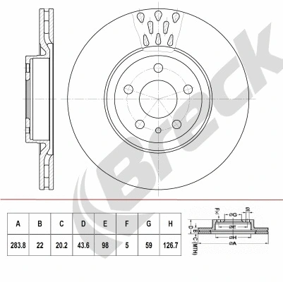 Brake Disc (BR 406 VA100)