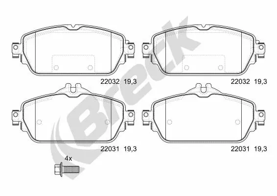 Brake Pad Set, disc brake (22031 00 701 10)