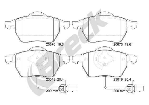 Brake Pad Set, disc brake (23018 00 701 10)