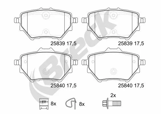 Brake Pad Set, disc brake (25839 00 704 00)