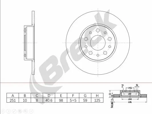 Brake Disc (BR 082 SA100)