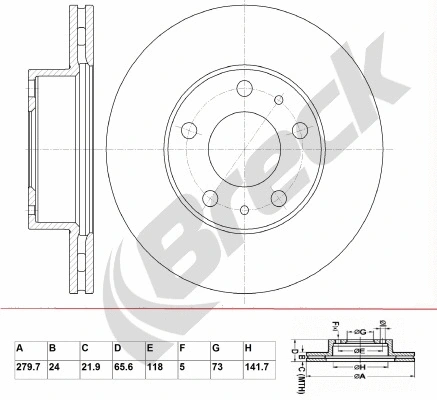 Brake Disc (BR 323 VA100)