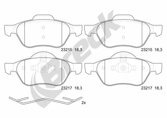Brake Pad Set, disc brake (23215 00 701 00)