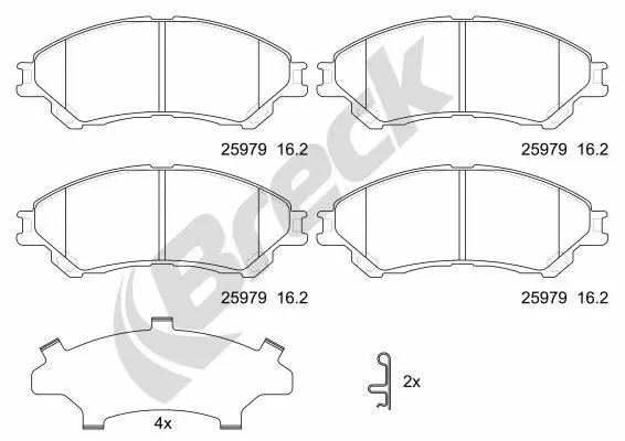 Brake Pad Set, disc brake (25979 00 701 00)