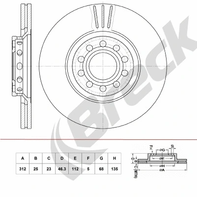 Brake Disc (BR 404 VA100)