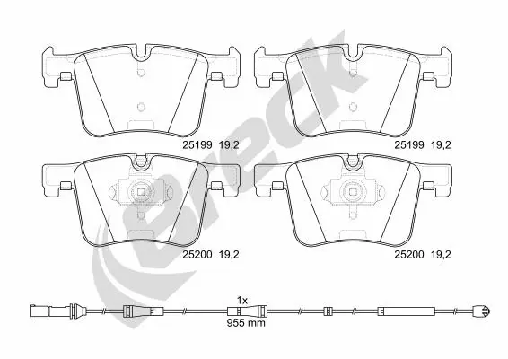 Brake Pad Set, disc brake (25199 00 551 10)