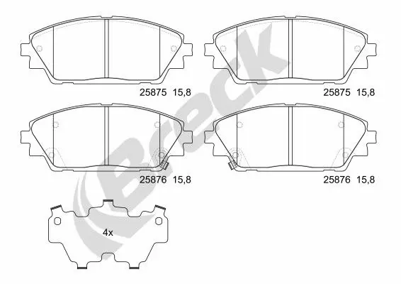 Brake Pad Set, disc brake (25875 00 701 00)