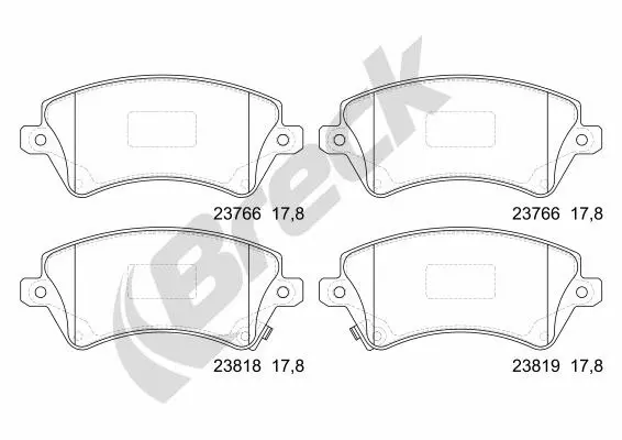 Brake Pad Set, disc brake (23766 00 701 10)