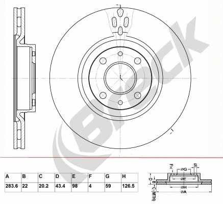 Brake Disc (BR 376 VA100)