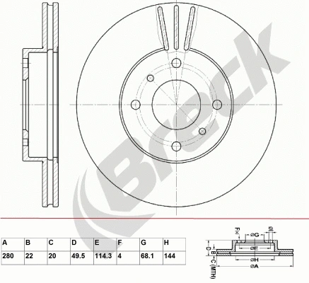 Brake Disc (BR 329 VA100)