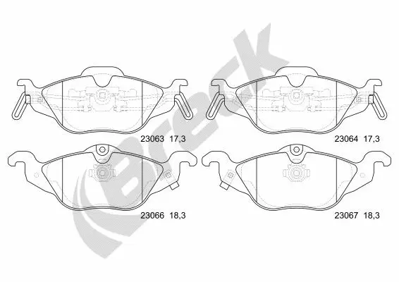 Brake Pad Set, disc brake (23063 00 702 10)