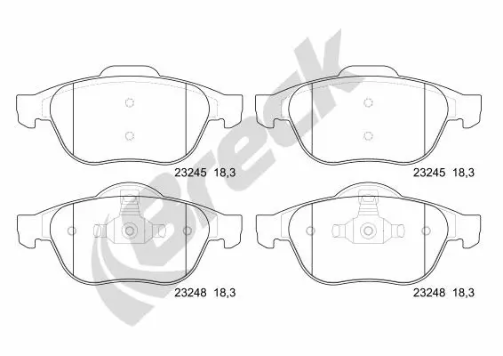 Brake Pad Set, disc brake (23248 00 701 00)
