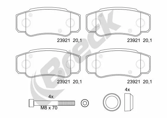 Brake Pad Set, disc brake (23921 00 703 00)