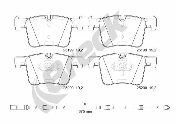 Brake Pad Set, disc brake (25199 00 551 00)