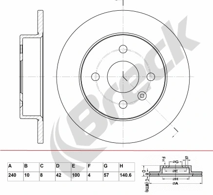 Brake Disc (BR 028 SA100)