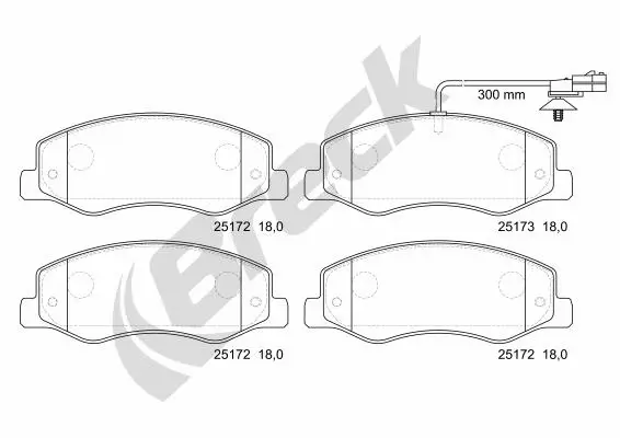 Brake Pad Set, disc brake (25172 00 703 10)