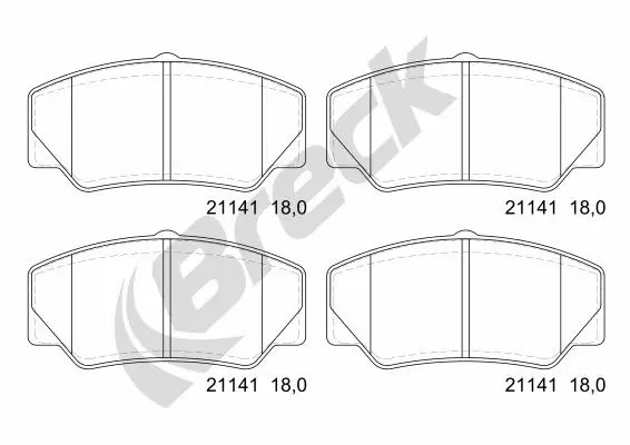 Brake Pad Set, disc brake (21141 00 701 00)