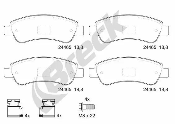 Brake Pad Set, disc brake (24465 00 703 00)