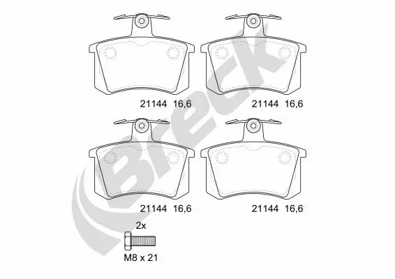Brake Pad Set, disc brake (21144 00 704 00)