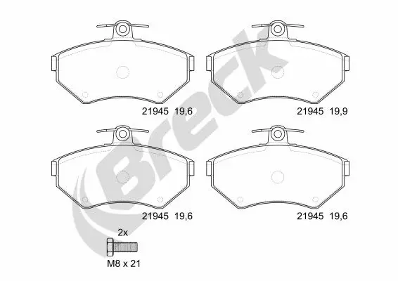 Brake Pad Set, disc brake (21945 10 701 00)