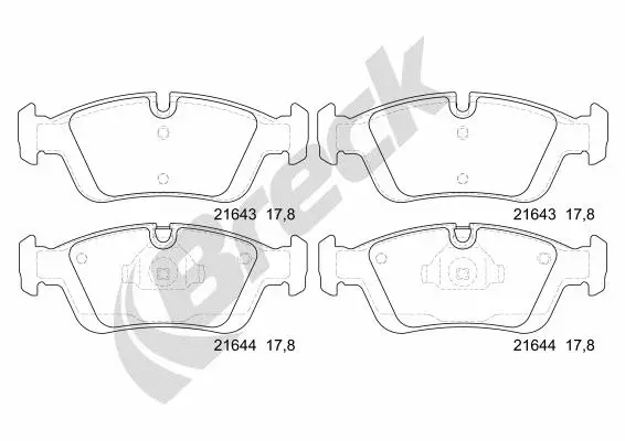 Brake Pad Set, disc brake (23287 00 701 00)