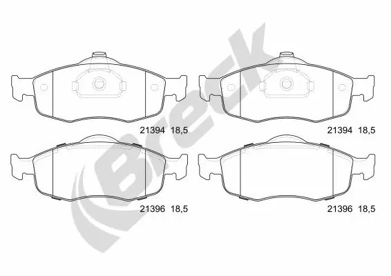 Brake Pad Set, disc brake (21394 00 701 00)