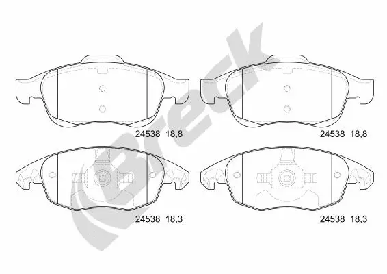 Brake Pad Set, disc brake (24538 00 701 00)