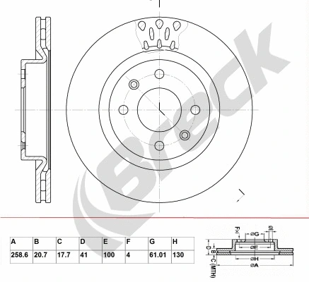 Brake Disc (BR 304 VA100)