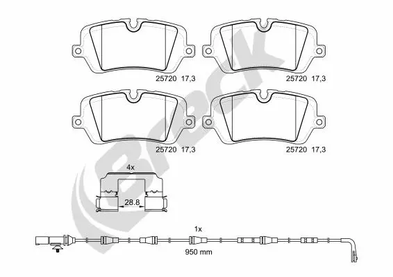 Brake Pad Set, disc brake (25720 00 554 00)