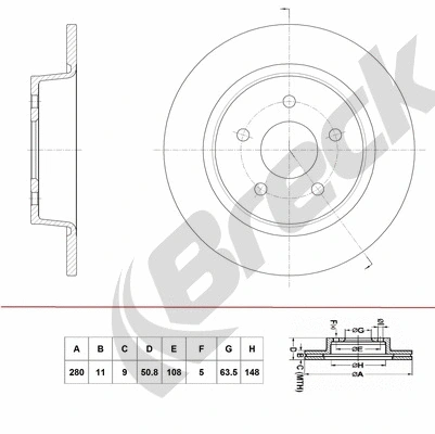Brake Disc (BR 072 SA100)