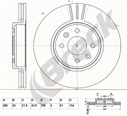 Brake Disc (BR 308 VA100)