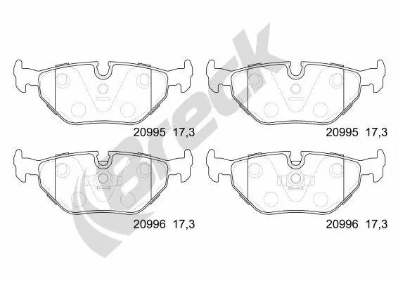 Brake Pad Set, disc brake (20995 00 704 00)