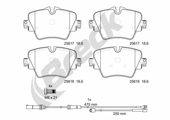 Brake Pad Set, disc brake (25617 00 701 00)