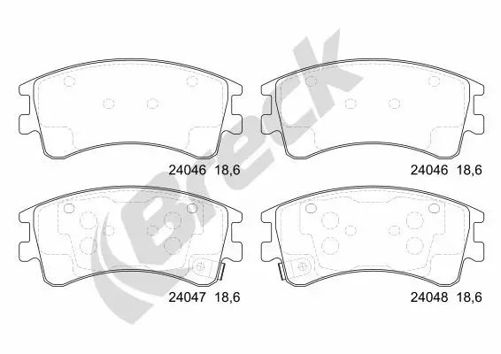 Brake Pad Set, disc brake (24046 00 701 10)