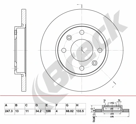 Brake Disc (BR 012 SA100)