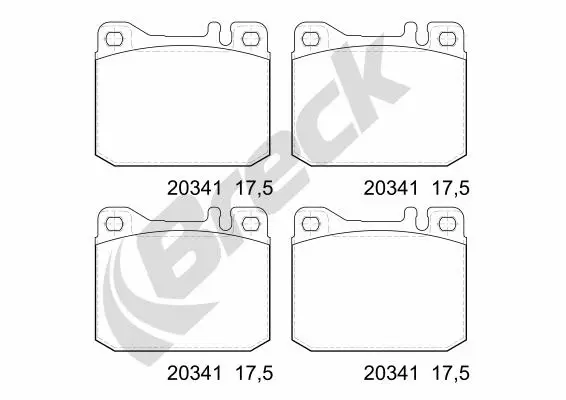 Brake Pad Set, disc brake (20341 00 701 10)