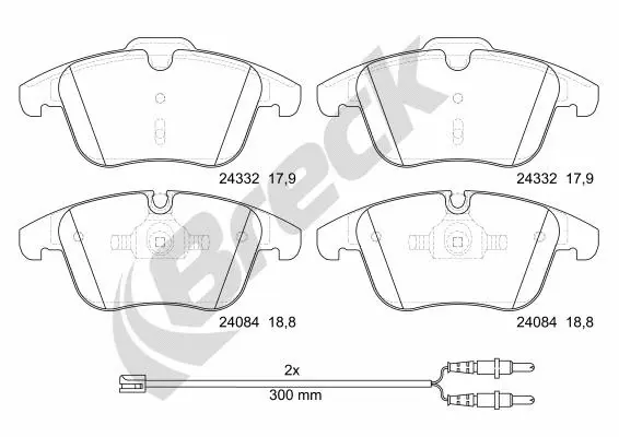 Brake Pad Set, disc brake (24332 00 701 10)