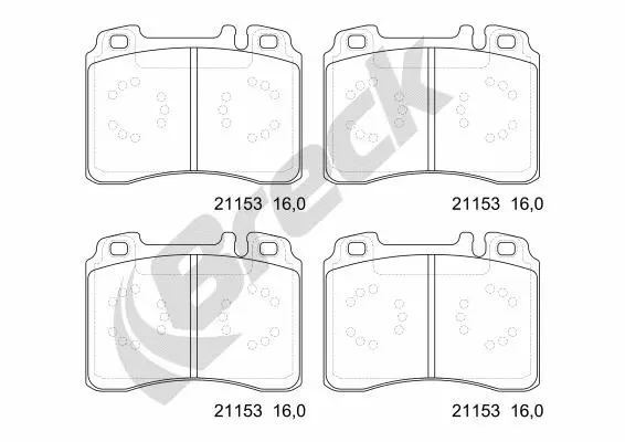 Brake Pad Set, disc brake (21153 00 701 20)