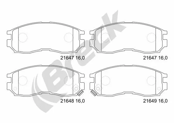 Brake Pad Set, disc brake (21647 00 701 10)