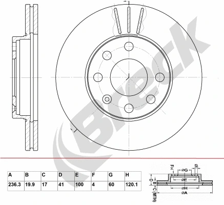 Brake Disc (BR 306 VA100)