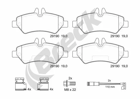 Brake Pad Set, disc brake (29190 00 703 10)