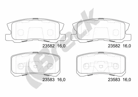 Brake Pad Set, disc brake (23582 00 702 00)