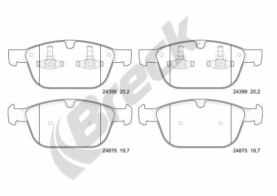 Brake Pad Set, disc brake (24399 00 553 00)