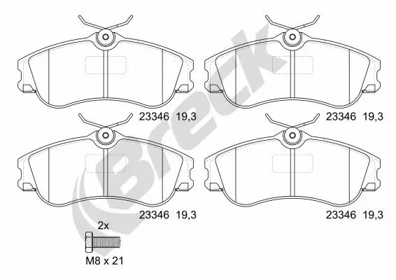Brake Pad Set, disc brake (23346 00 701 00)