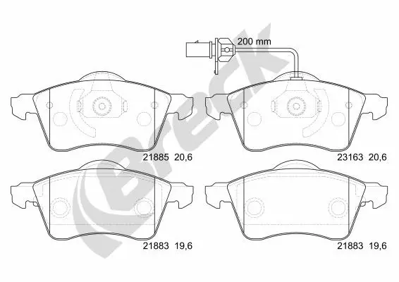 Brake Pad Set, disc brake (21885 00 701 10)