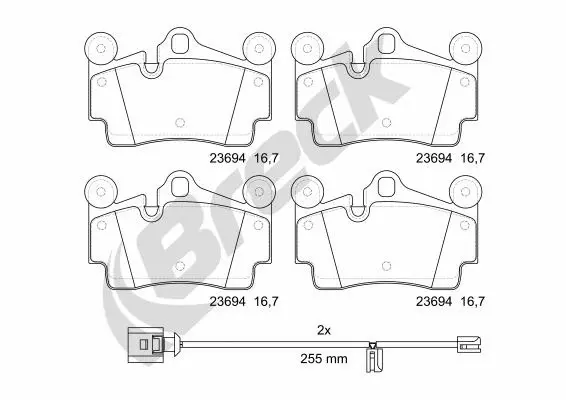 Brake Pad Set, disc brake (23694 00 553 00)